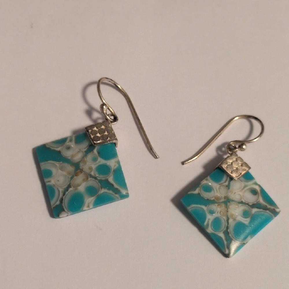 Elegant Silver and Blue Dangle Earrings